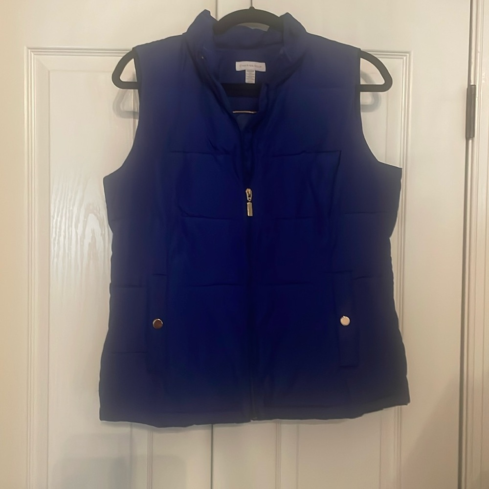 Charter Club royal blue puffer vest.